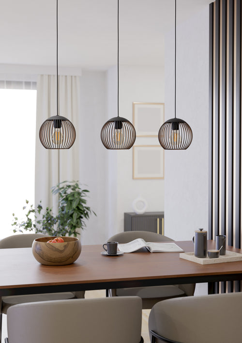 EGLO hanglamp Almanzora - e27 - 90 cm - zwart/koper - vtwonen shop