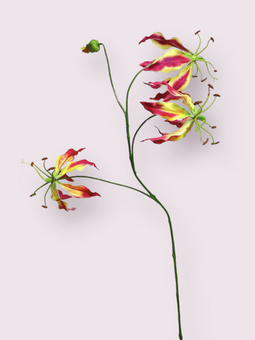 My Flowers.shop Fuchsiakleurige gloriosa zijden bloem | Lengte 80 centimeter | Per stuk - vtwonen shop