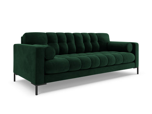 Cosmopolitan Design Bank Bali 4-zits, flueel, flessengroen - 96x217x75cm