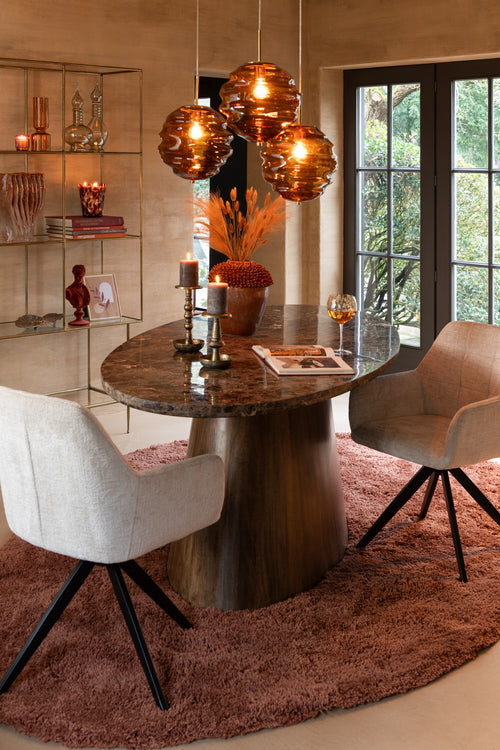 J-Line cilinderkaars Zand - lichtroze - extra large - 95U - 6 stuks