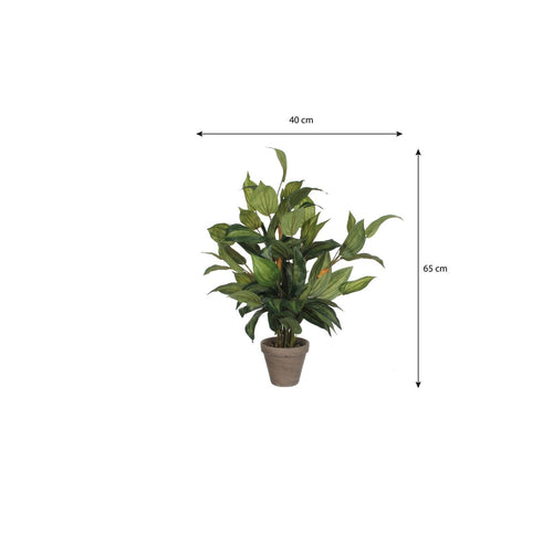 Mica Decorations Hosta Kunstplant in Bloempot Stan - H65 x Ø40 cm - Groen