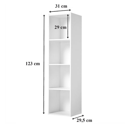 Calicosy - Meubel met 4 vakken COMPO - 29.5x31.1x122.5 cm