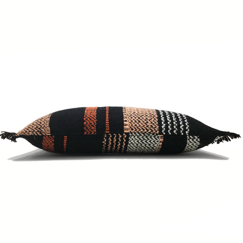 Malagoon kussen - Multicolor zwart bouclé - 40x70cm