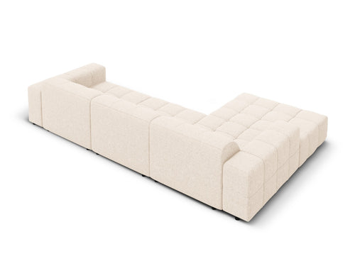 Cosmopolitan Design linker hoekbank Chicago 4-zits, chenille lichtbeige - 167x294x78cm