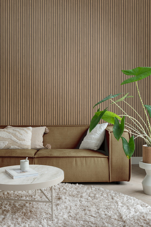 ESTAhome behang houten wandpanelen 3d lichtbruin - 53 cm x 10.05 m - 139608 - vtwonen shop