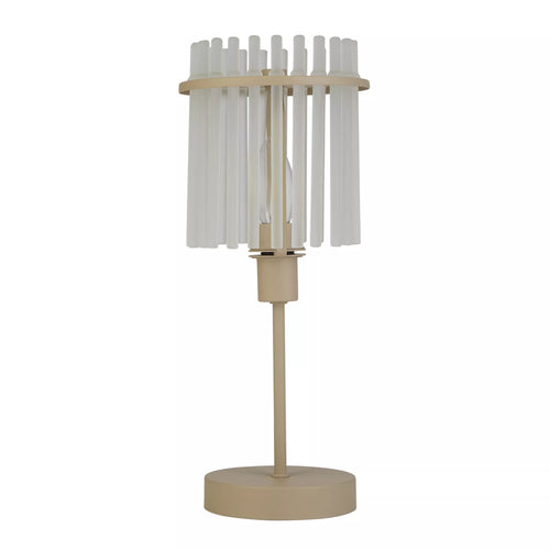 Searchlight tafellamp Swizzle - 1 lichts - 15  x 37.5   cm - beige
