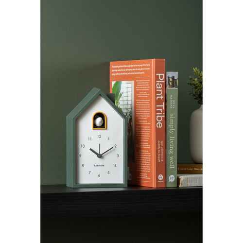 Karlsson wekker Modern Cuckoo - groen - 12x6x20cm - vtwonen shop