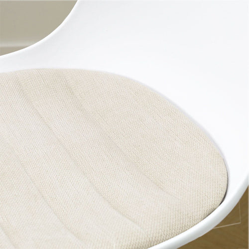 Nolon Nino-Liv barkruk wit met naturelbeige zitkussen - zwart onderstel - 65 cm