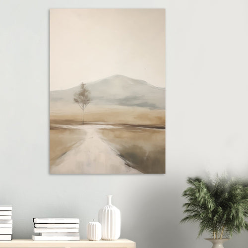 Artfulprints Poster Abstract - Tree path   - 30x40 cm - Taupe