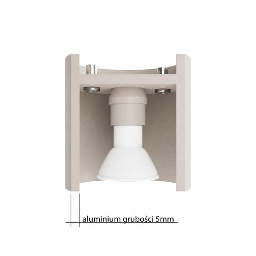 Sollux Lighting Wandlamp ORBIS 1 taupe - 10x12x10cm