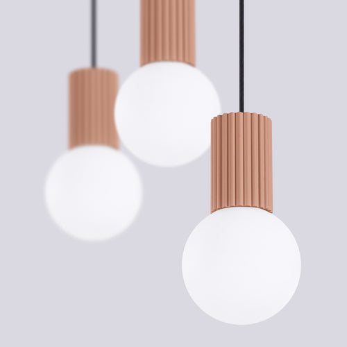 Sollux Lighting Hanglamp HALO 3L mokka - 40x6x120cm