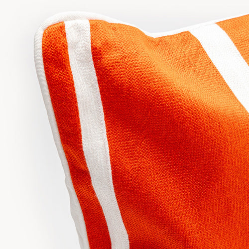 Kare Design Kussen Arty oranje en wit