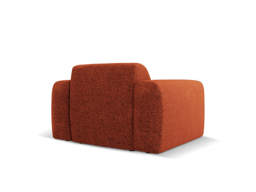 Cosmopolitan Design Fauteuil Nolio 2-zits, chenille, terracotta - 95x105x72cm