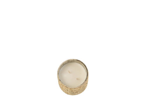 J-Line geurkaars Luxuria - Vanilla Escape - glas - goud - small - 40U