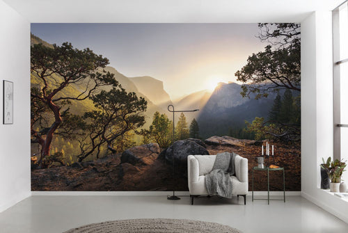Sanders & Sanders fotobehang landschap groen en blauw - 450 x 280 cm - 612682