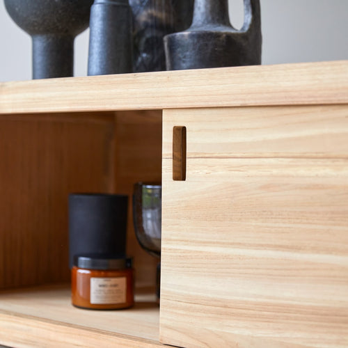 Tikamoon Teak tv-meubel 120 cm - Naturel - vtwonen shop