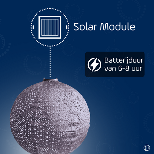 Lumiz solar lampion verso rond - 40cm - paars
