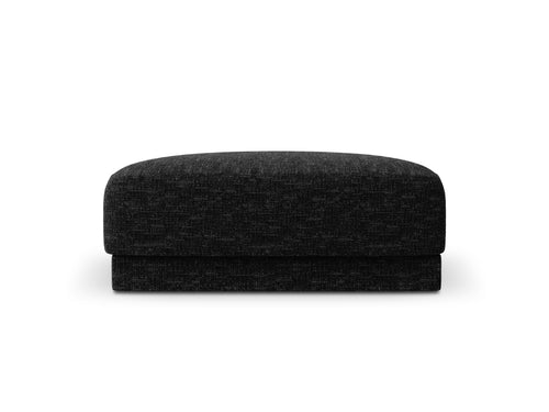 Micadoni - Poef "Miley" structurele stof antraciet - 90x90x40cm