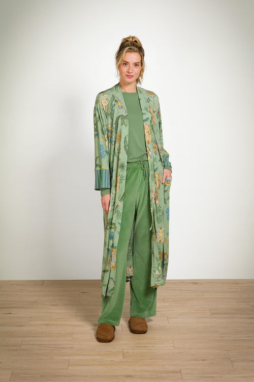 Pip Studio - Britta Pyjama Broek Dames - Velvet - Groen - L - vtwonen shop