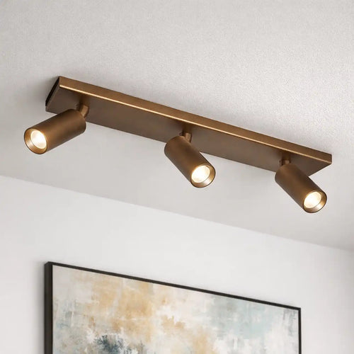 Freelight spot Scolo - 3 lichts - 46  x 12   cm - brons goud