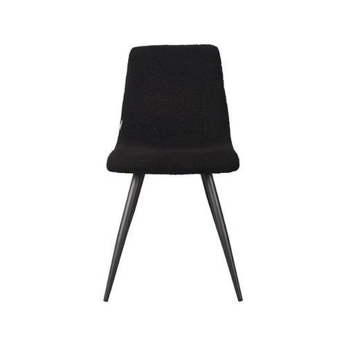 LABEL51 Eetkamerstoel Jep - Zwart Teddy - Zithoogte 48cm - Set van 2 - vtwonen shop