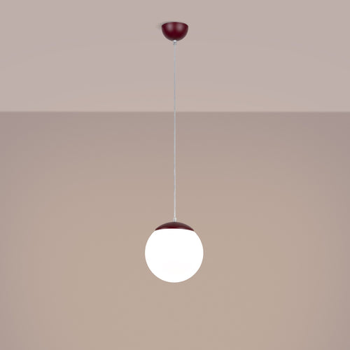 Sollux Lighting Hanglamp UGO 40 bordeaux - 40x40x130cm