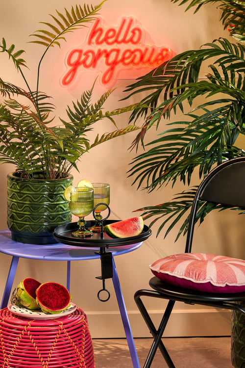 Mica Decorations Aston Dienblad met Klem - H30 x Ø31 cm - Metaal - Zwart - vtwonen shop