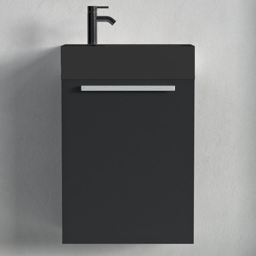 LOMAZOO toiletmeubel Bombay - zwarte wastafel - mat zwart