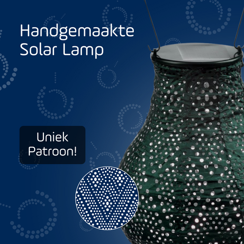 Lumiz solar lampion - ikat bulb - 16 cm - groen - vtwonen shop