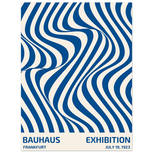 Artfulprints  Bauhaus - Exhibition Frankfurt blue   poster 30x40 cm - vtwonen shop