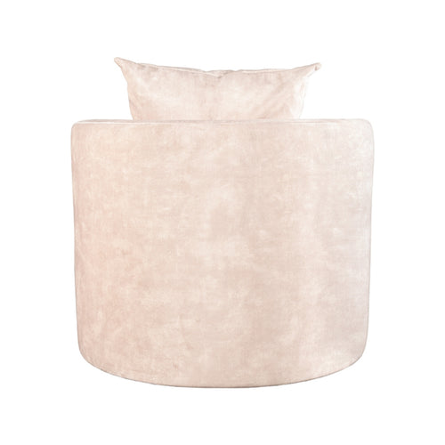 LABEL51 Fauteuil Evy - Naturel Velvet - 90x90x75cm - vtwonen shop