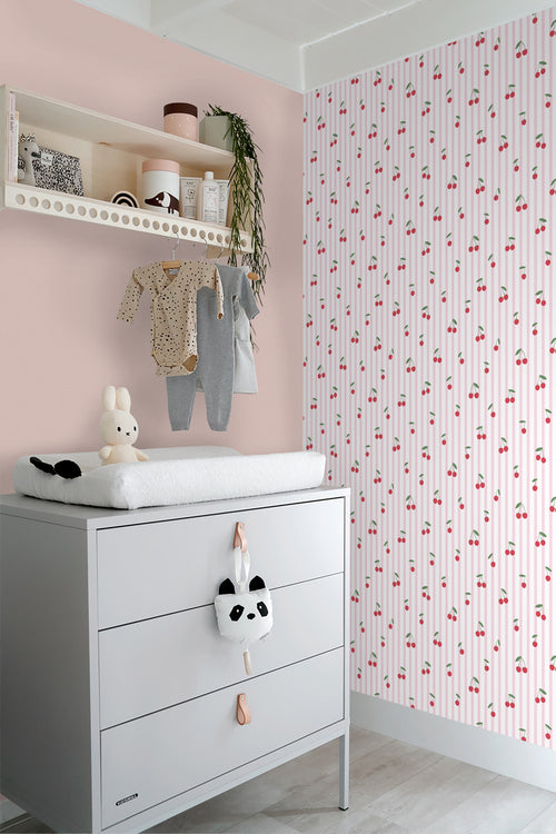 ESTAhome behang kersen licht roze - 50 x 900 cm - 131654 - vtwonen shop