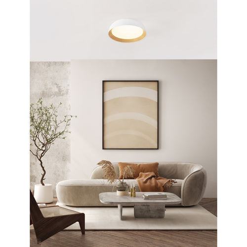 Nova Luce SIGI Inbouw plafondlamp zandwit, hout, Triac dimbaar, LED 40W 3081lm 3000K