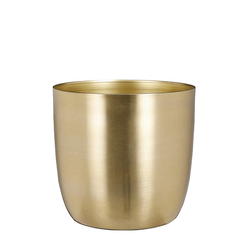 Mica Decorations Alano Bloempot - H21 x Ø22 cm - Metaal - Goud