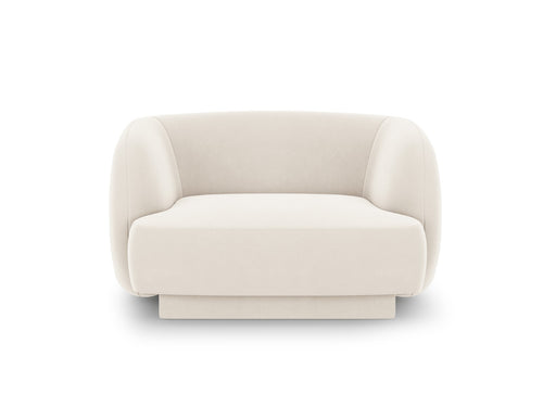 Micadoni Fauteuil Miley flueel, lichtbeige - 90x103x70cm