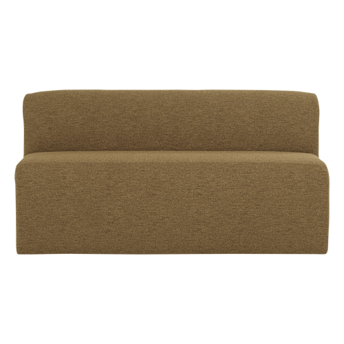 WOOOD eetbank 164 cm rugleuning Mojo Base - Bouclé - Geel/Bruin - 83x164x76