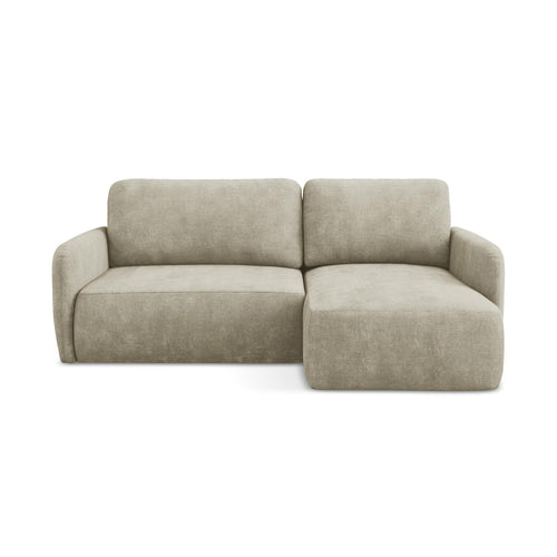 LaMiaSofa hoekbank rechts Corle - chenille stof - beige - 207x148x86