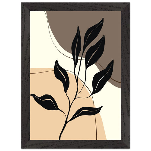 Artfulprints Poster met Lijst Boho – Graphic nature   - A4 21x29.7 cm - Meerkleurig