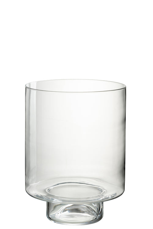 J-Line windlicht Recht - kaarshouder - glas - transparant