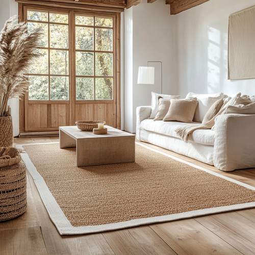 Mrcarpet Jute vloerkleed Rechthoek naturel/wit 160x230cm - vtwonen shop