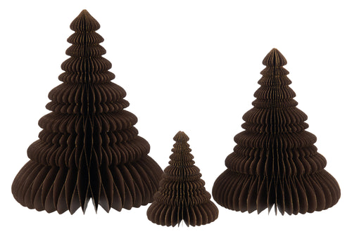 J-Line decoratie Kerstboom Vouwbaar - papier - bruin - large - vtwonen shop