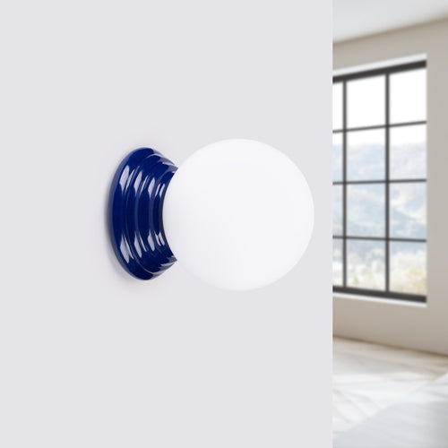 Sollux Lighting Wandlamp ZORI ultramarijn IP44 - 12x16x12cm