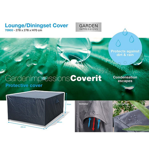 Coverit lounge-diningset hoes - 278x278xH70 cm