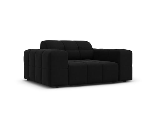Cosmopolitan Design Fauteuil Chicago flueel zwart - 102x132x78cm