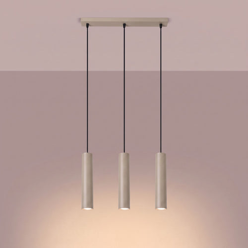 Sollux Lighting Hanglamp LAGOS 3L taupe - 45x6x90cm
