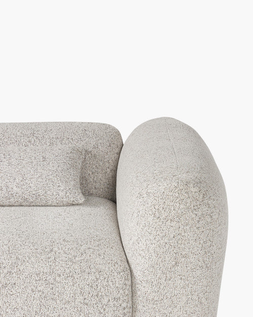 noo.ma Yaro 4-zits bank, Clay Grey Mélange - zachte zit, 263x99,5x69 cm