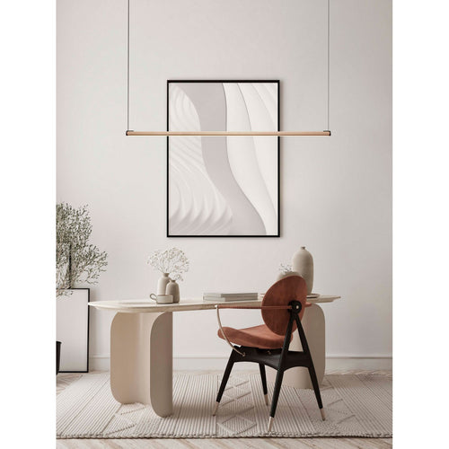 Nova Luce LIOS Hanglamp voor in de stijl van een bar, champagne goud, mat zwart, Triac dimbare LED, 28W, 723lm, 3000K