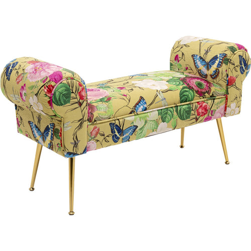 Kare Design Bank Wing Flower Fever geel