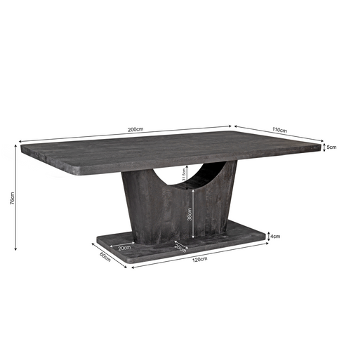 Starfurn - Eettafel Voco - Bruin - 110x240x76 cm