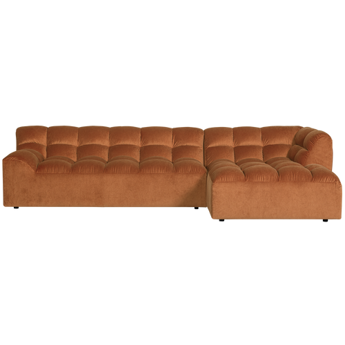 WOOOD chaise longue rechts Allure - Fluweel - Terra - 79x324x165 - vtwonen shop